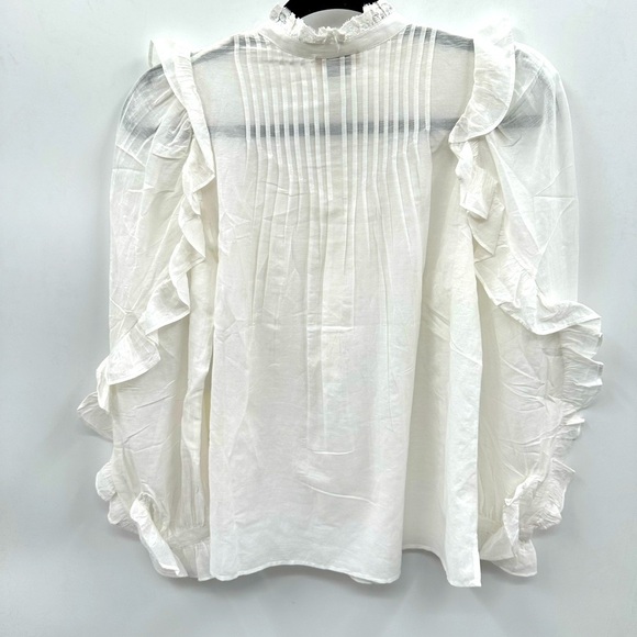 NWT ZADIG&VOLTAIRE XS Timmy Tomboy ruffled designer blouse feminine modern prep - Picture 6 of 16